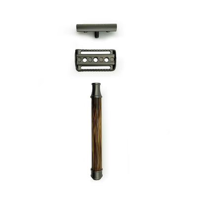 Men Safety Razor Wooden Handle Zinc Alloy Double Edge Comb Head Classic Manual Razor Shaver for Man