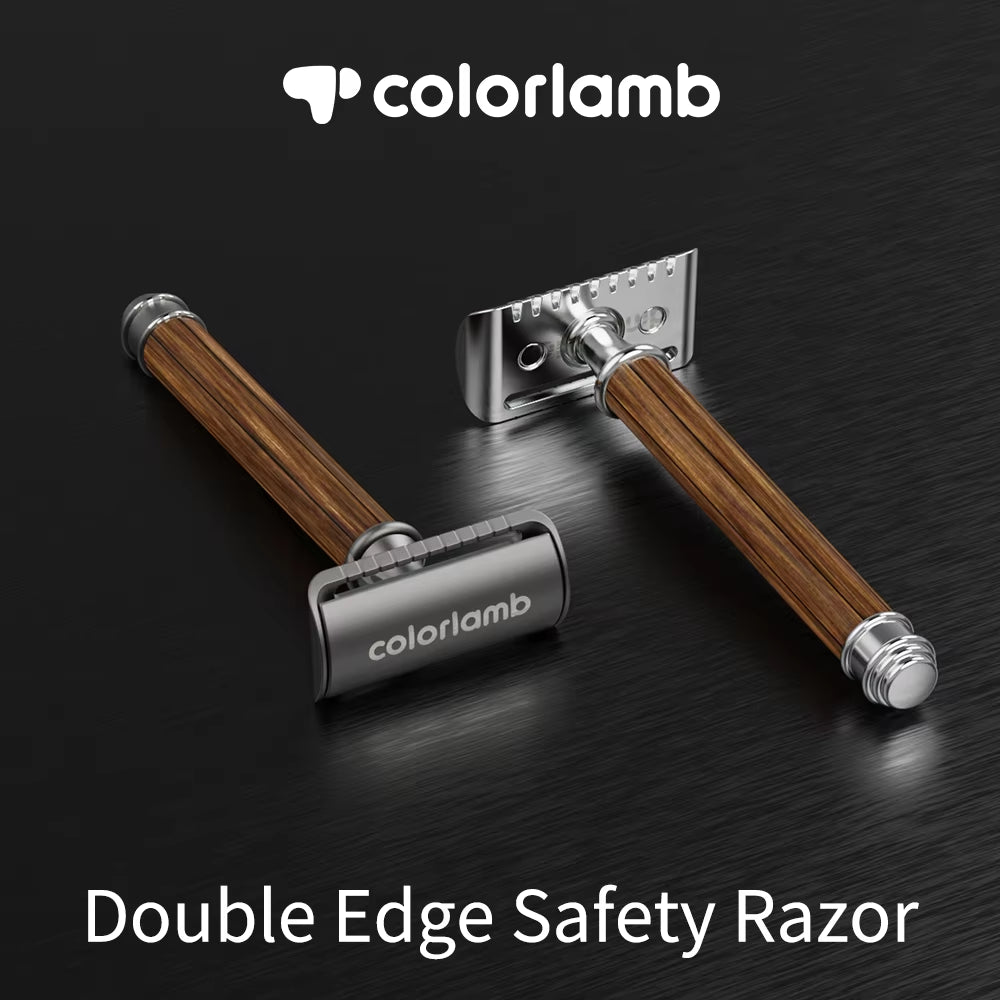Men Safety Razor Wooden Handle Zinc Alloy Double Edge Comb Head Classic Manual Razor Shaver for Man