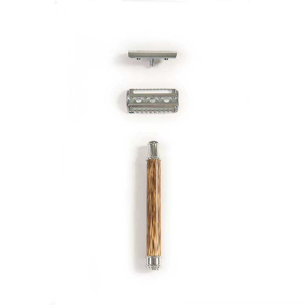Men Safety Razor Wooden Handle Zinc Alloy Double Edge Comb Head Classic Manual Razor Shaver for Man