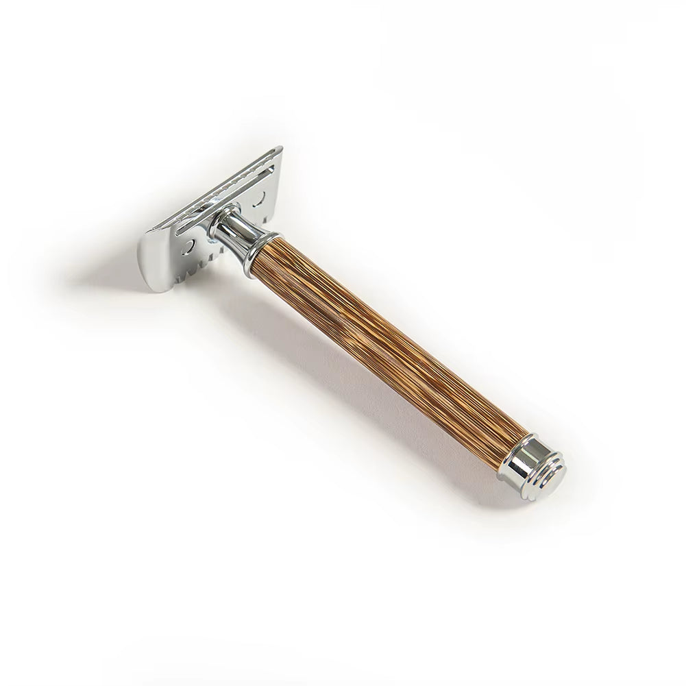 Men Safety Razor Wooden Handle Zinc Alloy Double Edge Comb Head Classic Manual Razor Shaver for Man