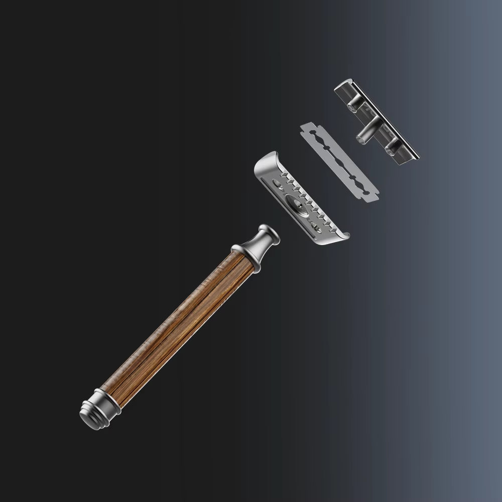 Men Safety Razor Wooden Handle Zinc Alloy Double Edge Comb Head Classic Manual Razor Shaver for Man